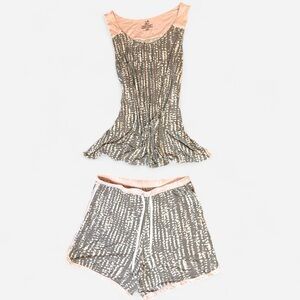 Secret Treasures Gray and Pink Pajama Set